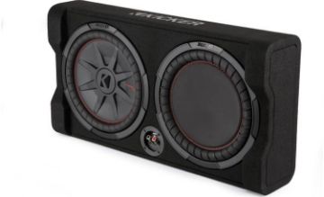 Picture of Sealed downward-firing enclosure with  12" shallow-mount subwoofer and passive radiator